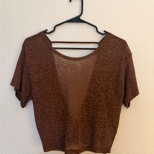 BuffBunny Chocolate Sheer Crop Top